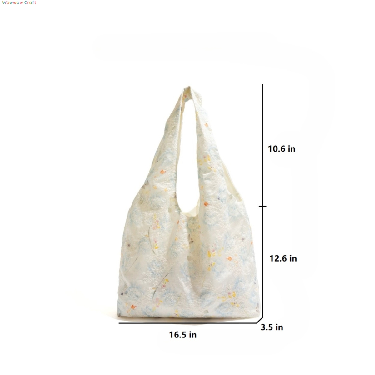 Shoulder Bags,Totes,Light blue pastoral floral shoulder bag - Large capacity handbag tote bag